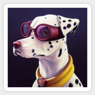 Dalmatian wearing aviator glasses Sticker